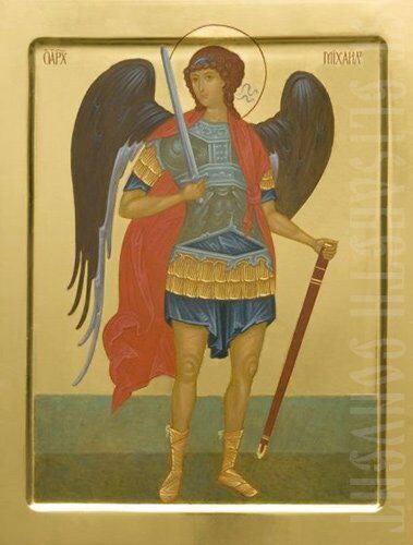 painted icon archangel mikhail