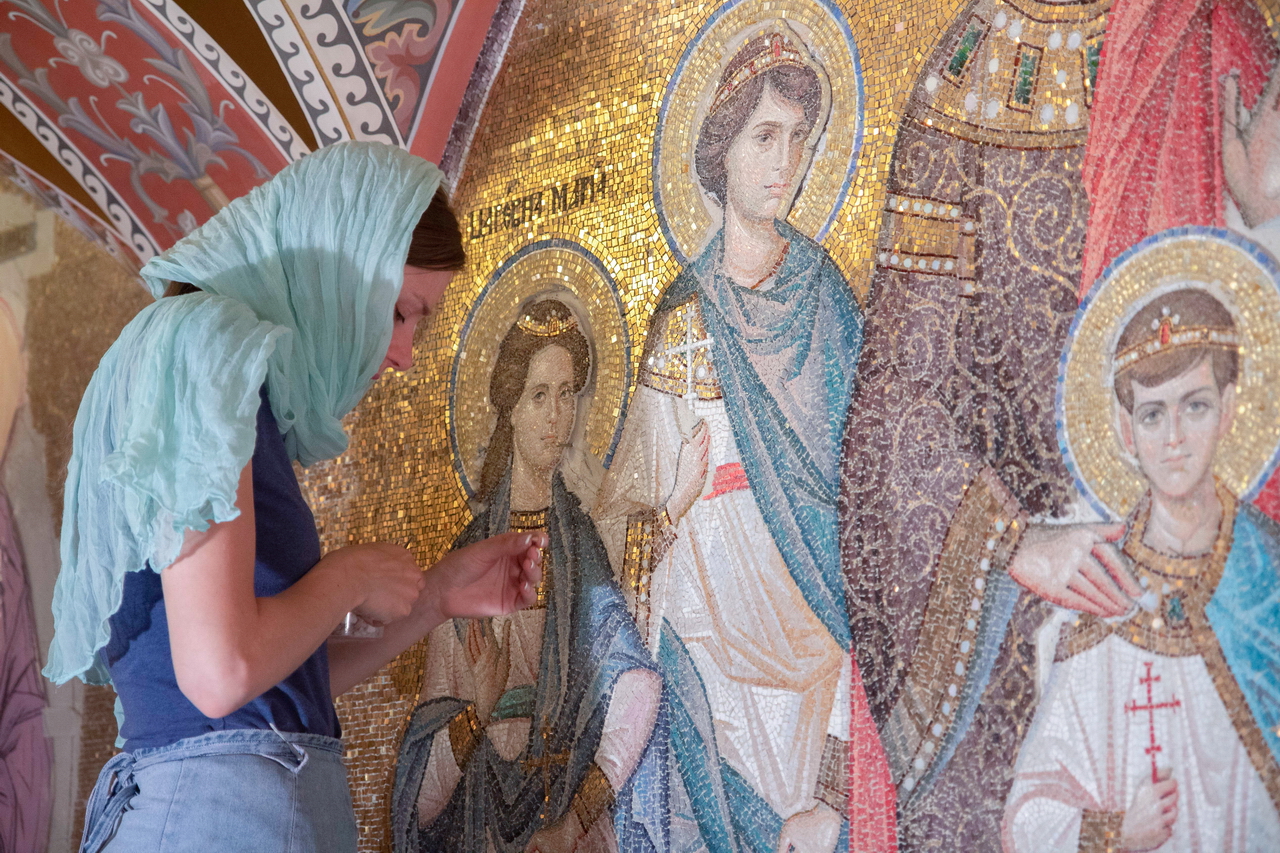 mosaïque dans l'église