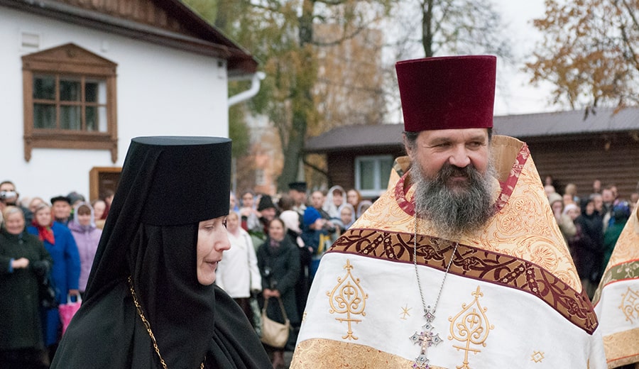 Abbess Euphrosyne and Archpriest Andrey Lemeshonok