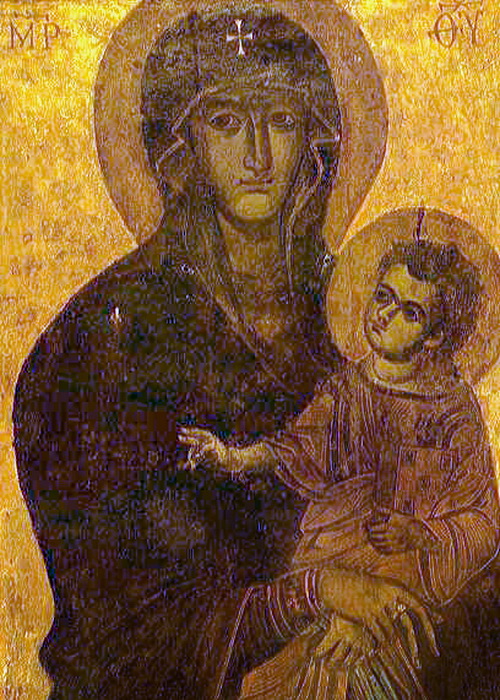 ancient icon of the Virgin Mary