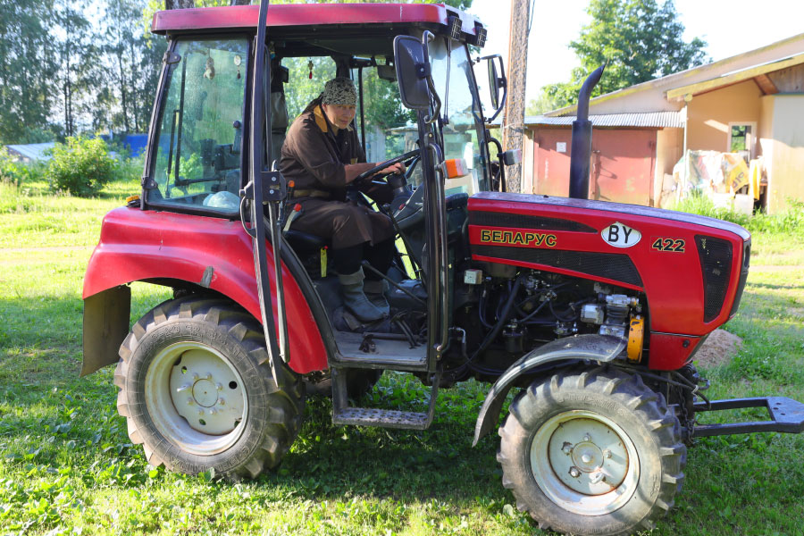 work on a tractor