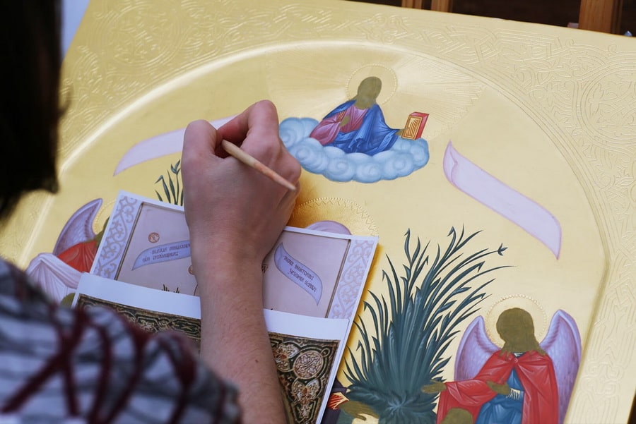 icon painting process