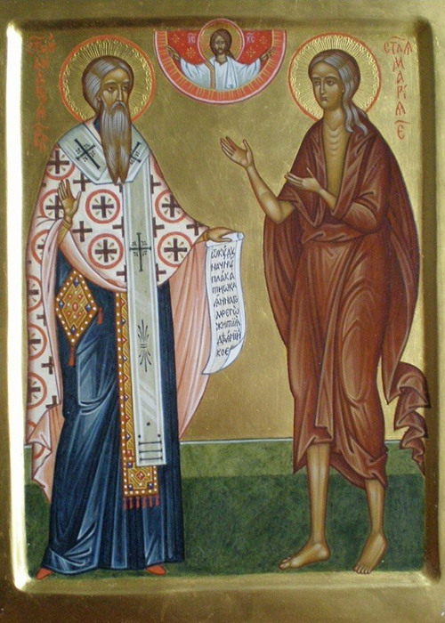 Ikone des Hl. Andreas von Kreta und der Hl. Maria von Ägypten