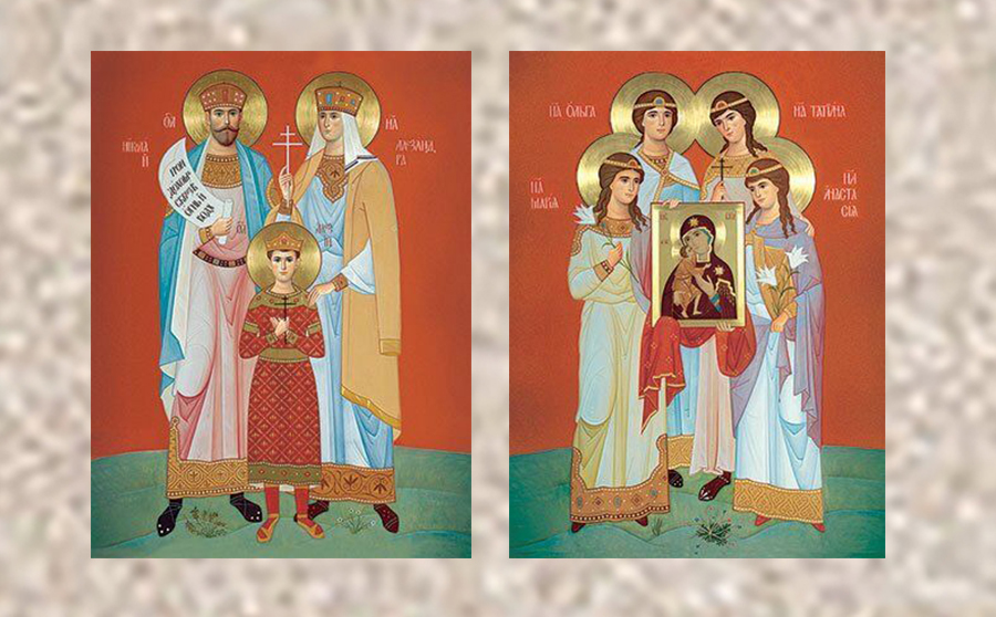 Icons of the Holy Royal Martyrs painted by the Sisters of St Elisabeth Convent