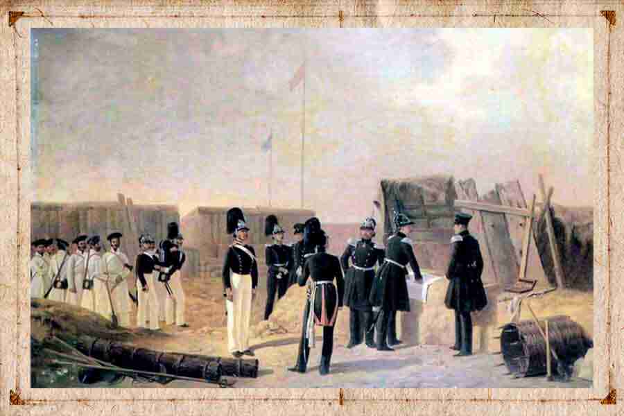 Royal Life Guards Sapper Battalion in the construction of fortifications