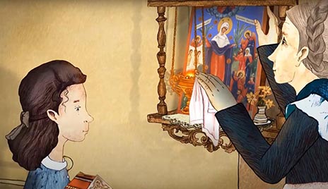 The Joy of All Who Sorrow icon (with coins) in St Petersburg