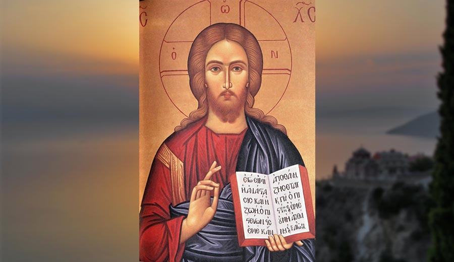 Icon of Christ, painted according to the instructions of the venerable Paisius of Mount Athos