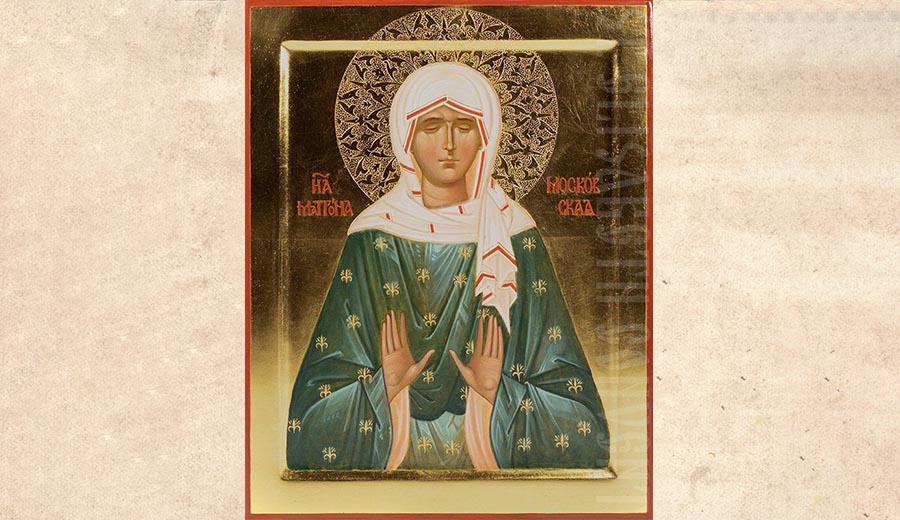 hand-painted icon of Blessed Matrona of Moscow