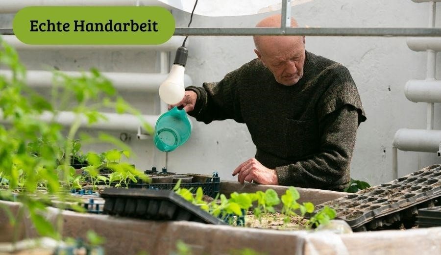 Die Arbeit im Gewächshaus