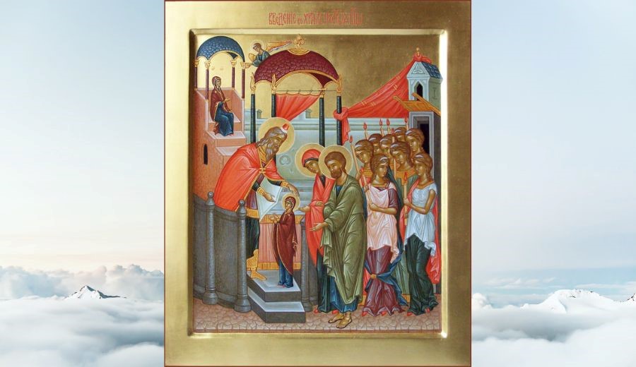 das Fest des Einzugs Allheiligen Herrin, Jungfrau Maria in den Tempel