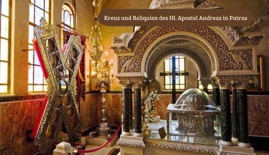 Kreuz und Reliquien des Hl Apostel Andreas