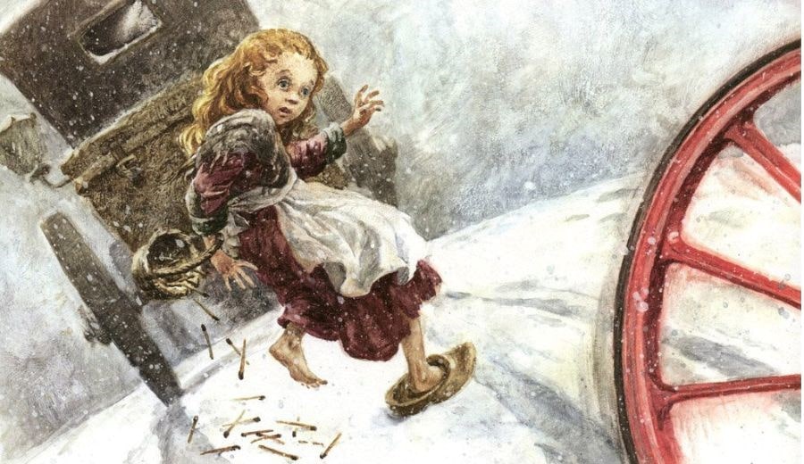 kleines M&auml;dchen barfu&szlig; und ohne Kopftuch