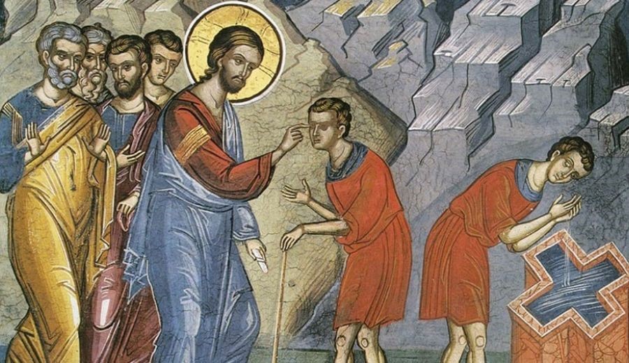 die Blinden öffnen ihre Augen und sehen Gott