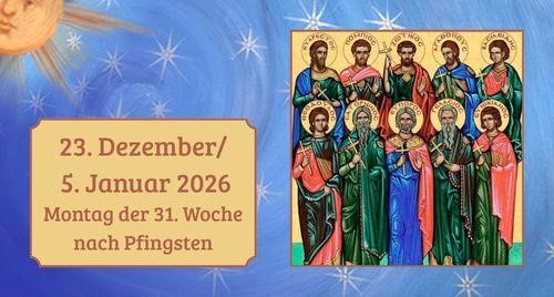 Montag der einunddreißigsten Woche nach Pfingsten 2026