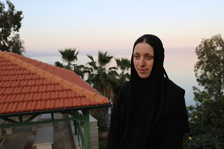 Mother Minodora by the sea