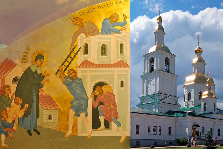Construction of the Kazan Church in Diveevo