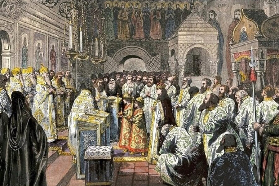 Engraving after a drawing by Karl Brozh