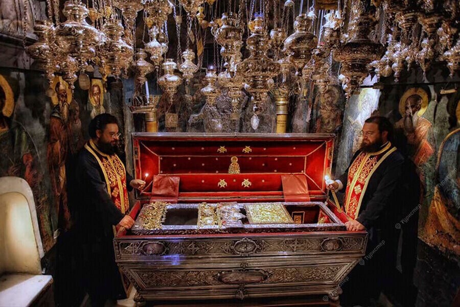 Reliquary with the relics of St Spyridon in Kerkyra