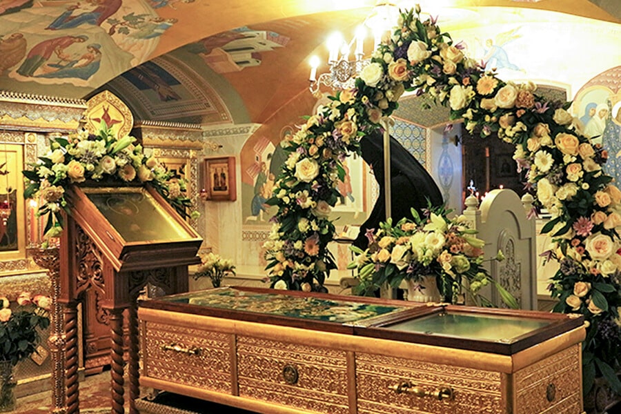 Shrine with the relics of Saint Alexandra of Diveyevo