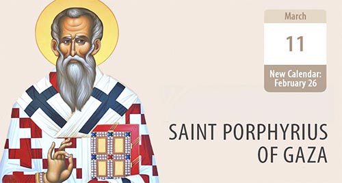 Saint Porphyrios of Gaza, Keeper of the True Cross