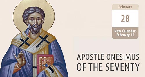 Apostle Onesimus, Illumined by Saint Paul
