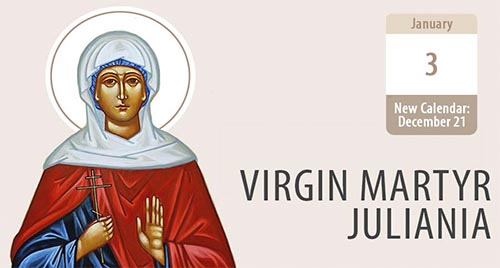 Virgin Martyr Juliania, All-Blameless Bride and Divine Trophy-Bearer