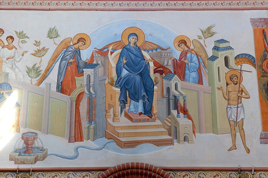 mural painting workshop of St Elisabeth convent