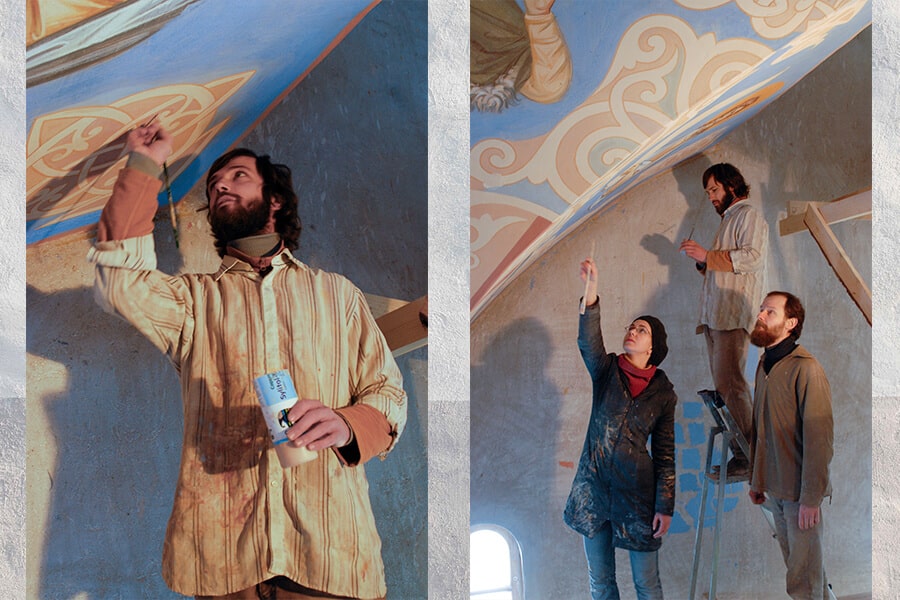 frescos in the church