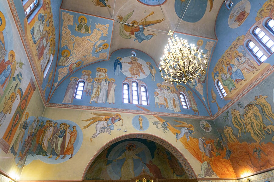 frescos in the church