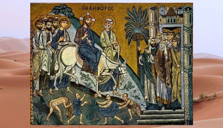 Ikone zum Einzug Jesu in Jerusalem