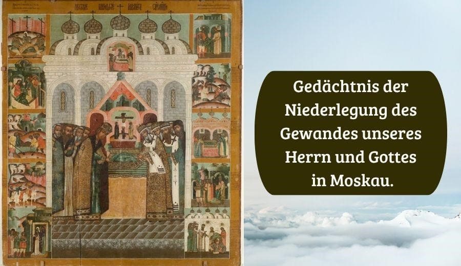 Ged&auml;chtnis der Niederlegung des Gewandes