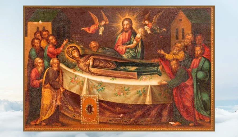 Gottesmutter-Ikone Entschlafung aus dem Kiewer H&ouml;hlenkloster