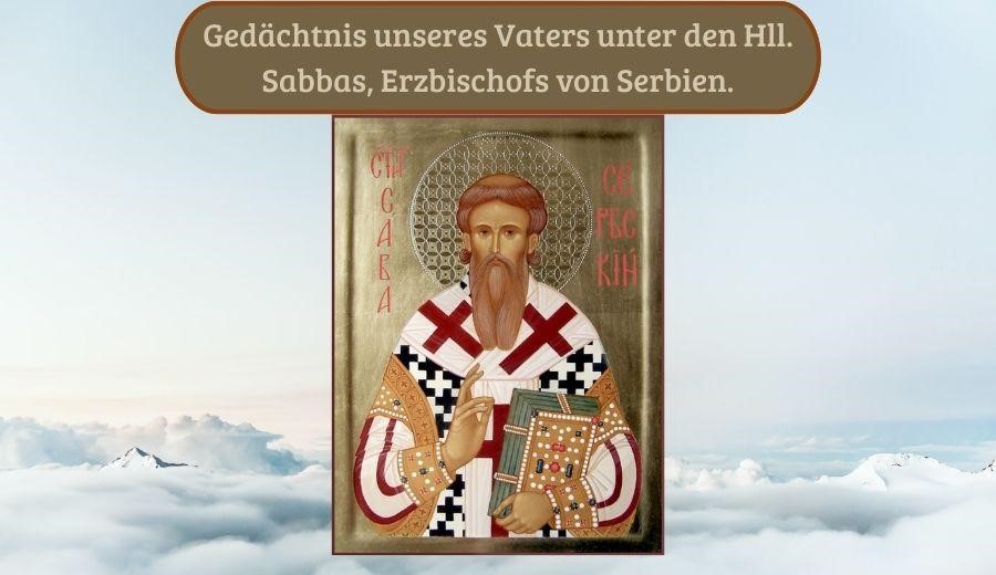 Hl. Sabbas, Erzbischof von Serbien