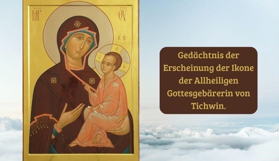 Ikone der Allheiligen Gottesgeb&auml;rerin von Tichwin