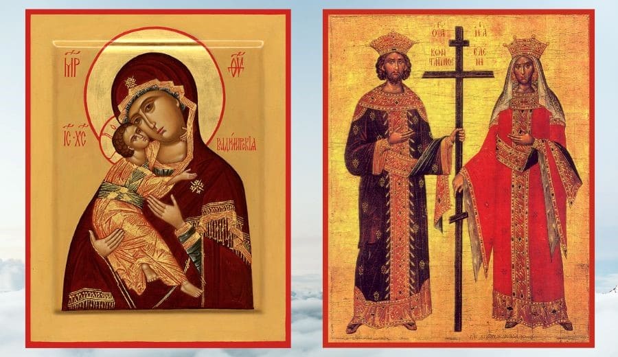 Kaiser Konstantin und seiner Mutter Helena