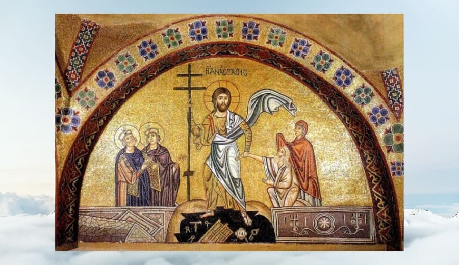 Mosaik &ldquo;H&ouml;llenfahrt Christi&rdquo;