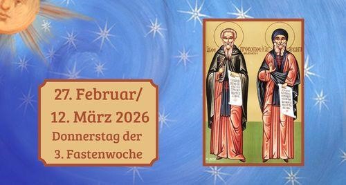 Donnerstag der dritten Fastenwoche 2026