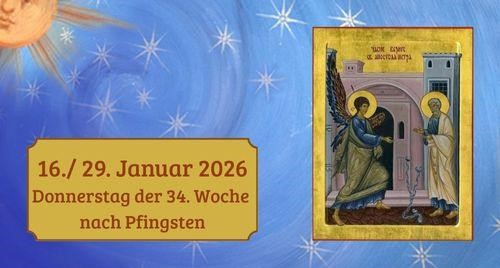Donnerstag der vierunddreißigsten Woche nach Pfingsten 2026