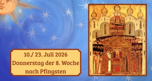 Donnerstag der Achten Woche nach Pfingsten 2026