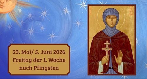 Freitag der Ersten Woche nach Pfingsten 2026