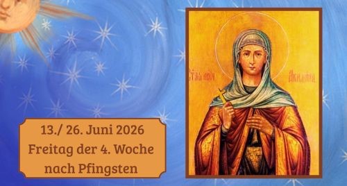 Freitag der Vierten Woche nach Pfingsten 2026