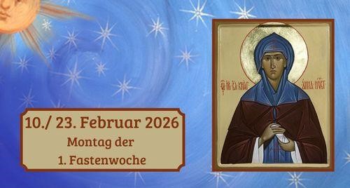 Montag der ersten Fastenwoche 2026