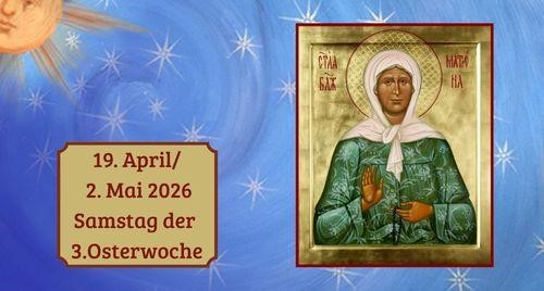 Samstag der dritten Osterwoche 2026