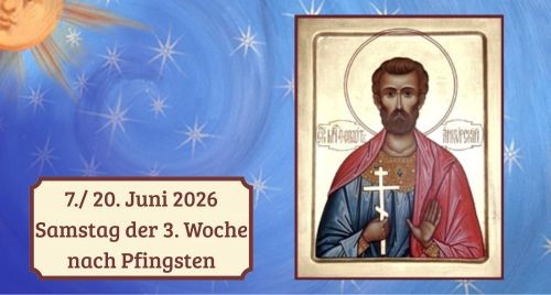Samstag der Dritten Woche nach Pfingsten 2026