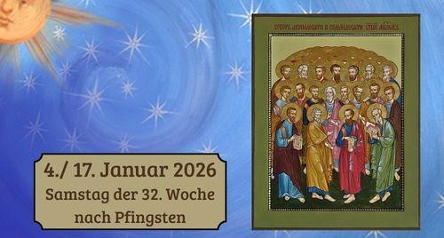 Samstag der zweiunddreißigsten Woche nach Pfingsten 2026