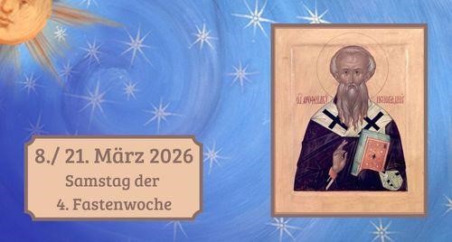 Samstag der vierten Fastenwoche 2026