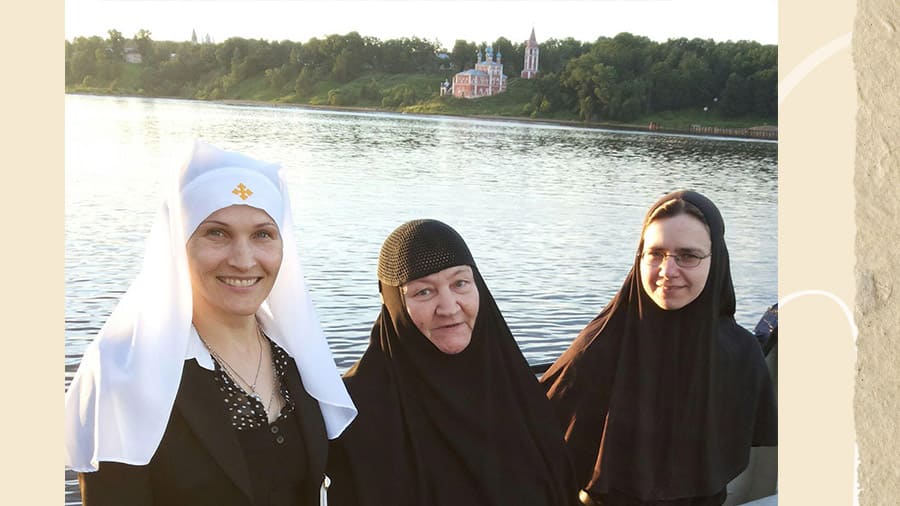 Coming to the monastery