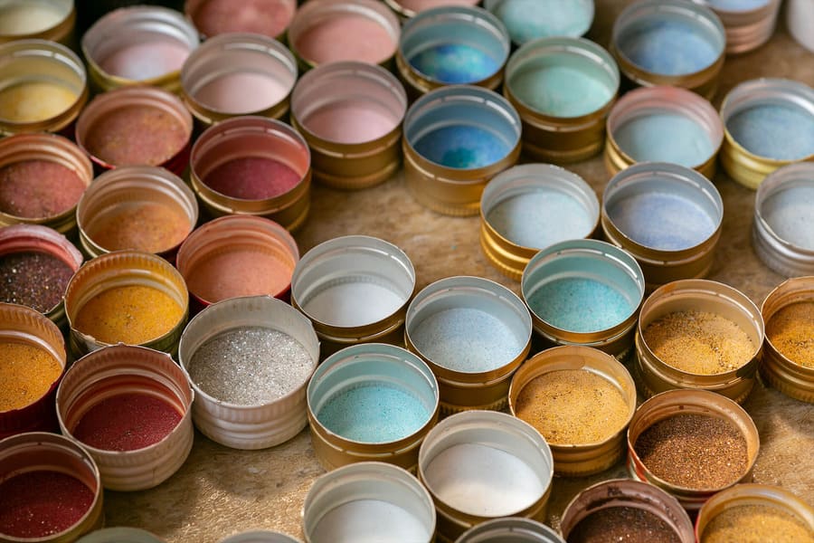 Crushed semi-precious stones