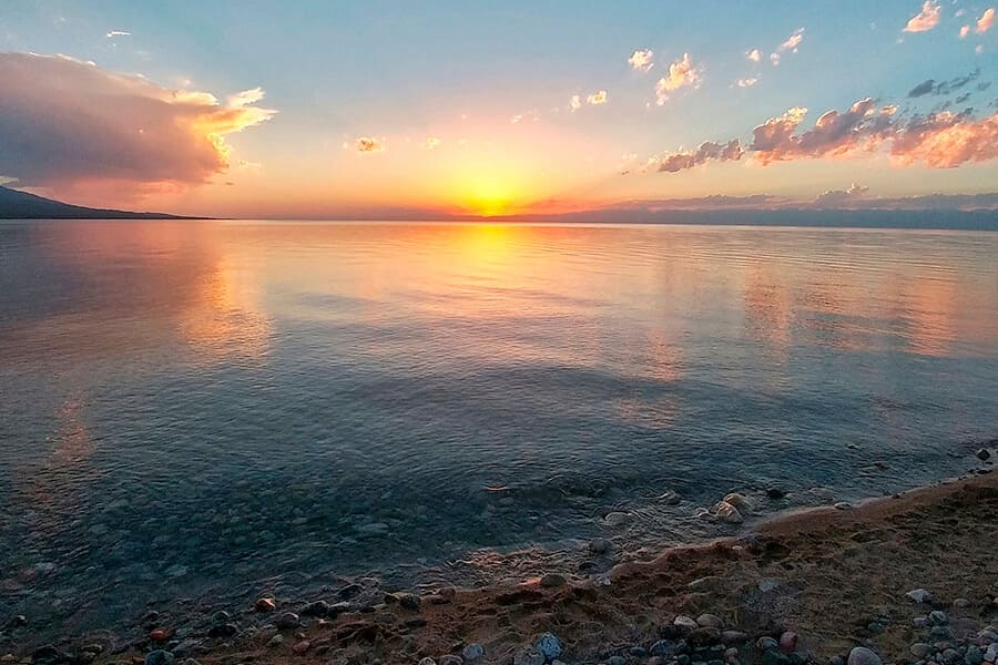 Lake Issyk-Kul in Kyrgyzstan