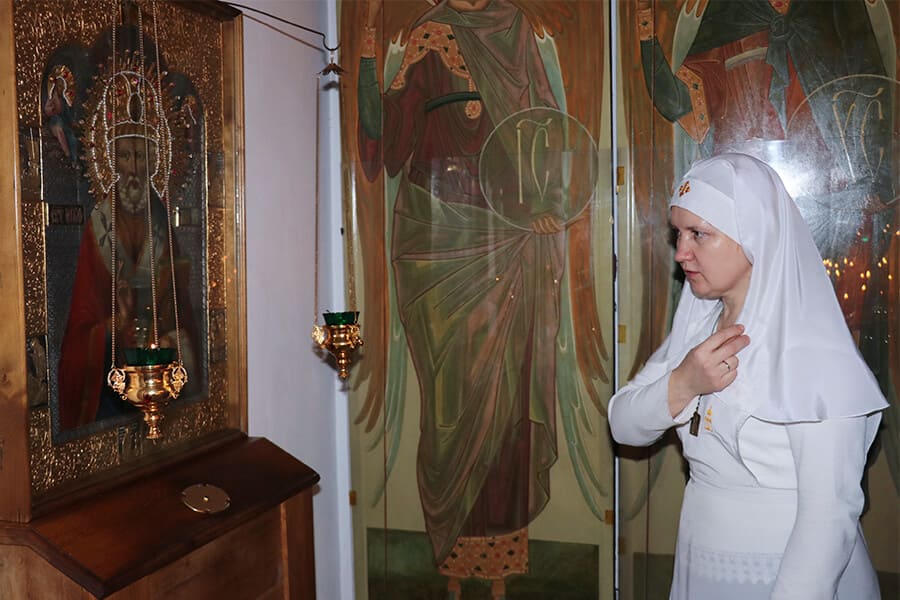 at the icon of St Nicholas